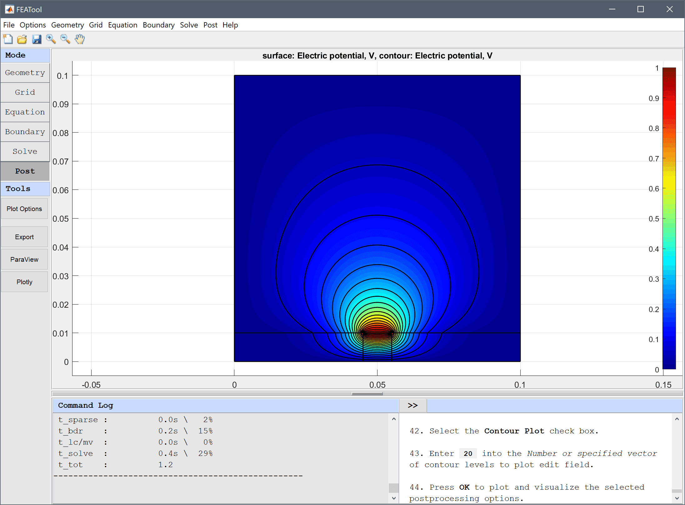 FEATool Multiphysics Tutorial - Microstrip Transmission Line