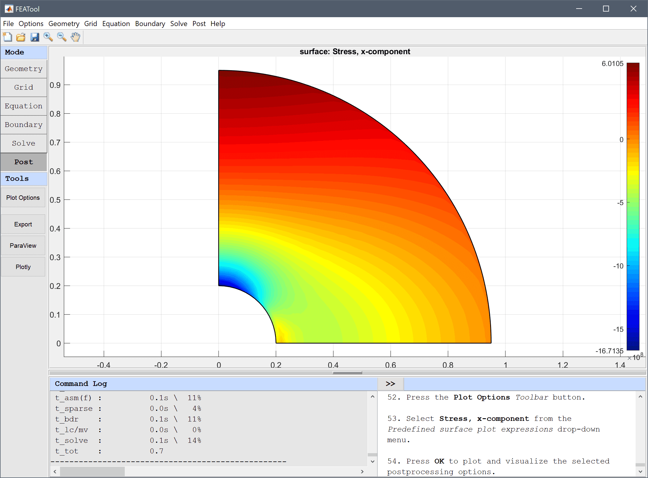 FEATool Multiphysics Tutorial - Cylindrical Pressure Vessel