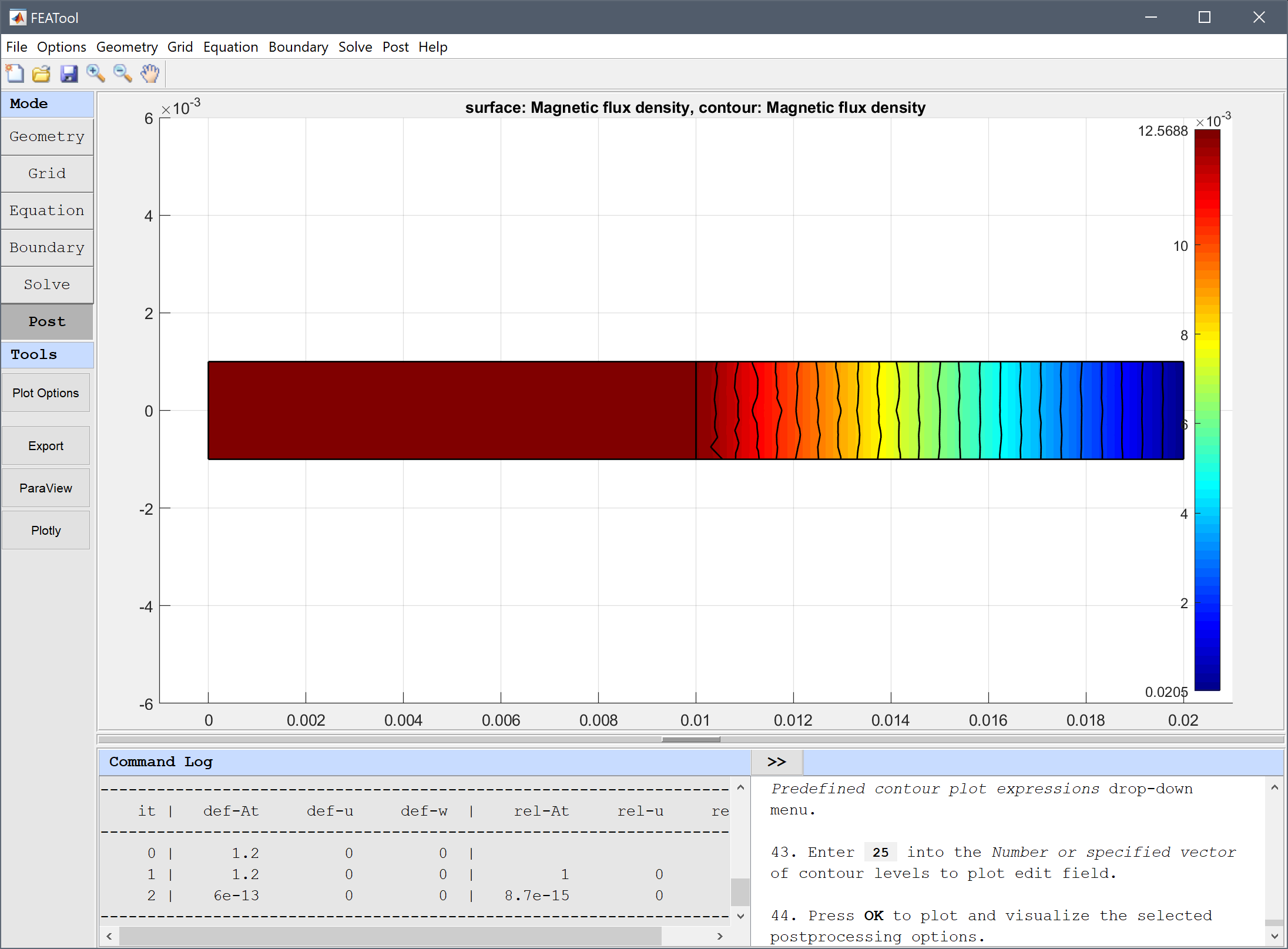 FEATool Multiphysics Tutorial - Stress Distribution in a Solenoid
