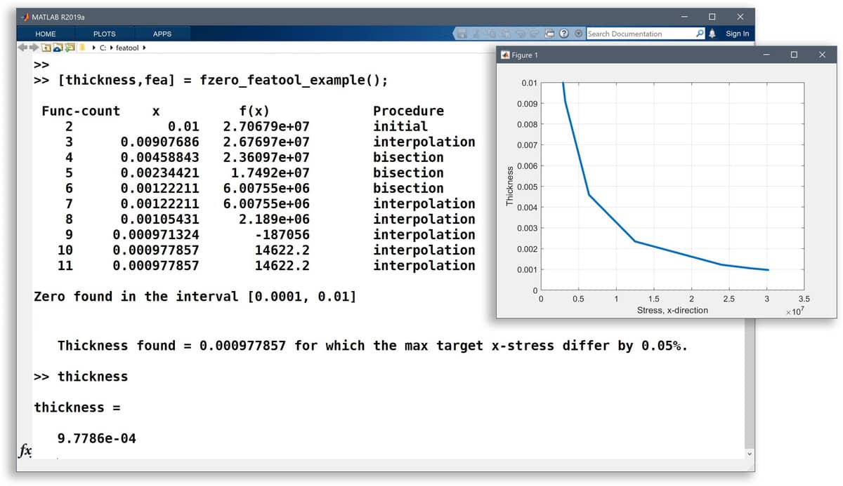 Inverse FEA Modeling and Parameter Search Using MATLAB functions