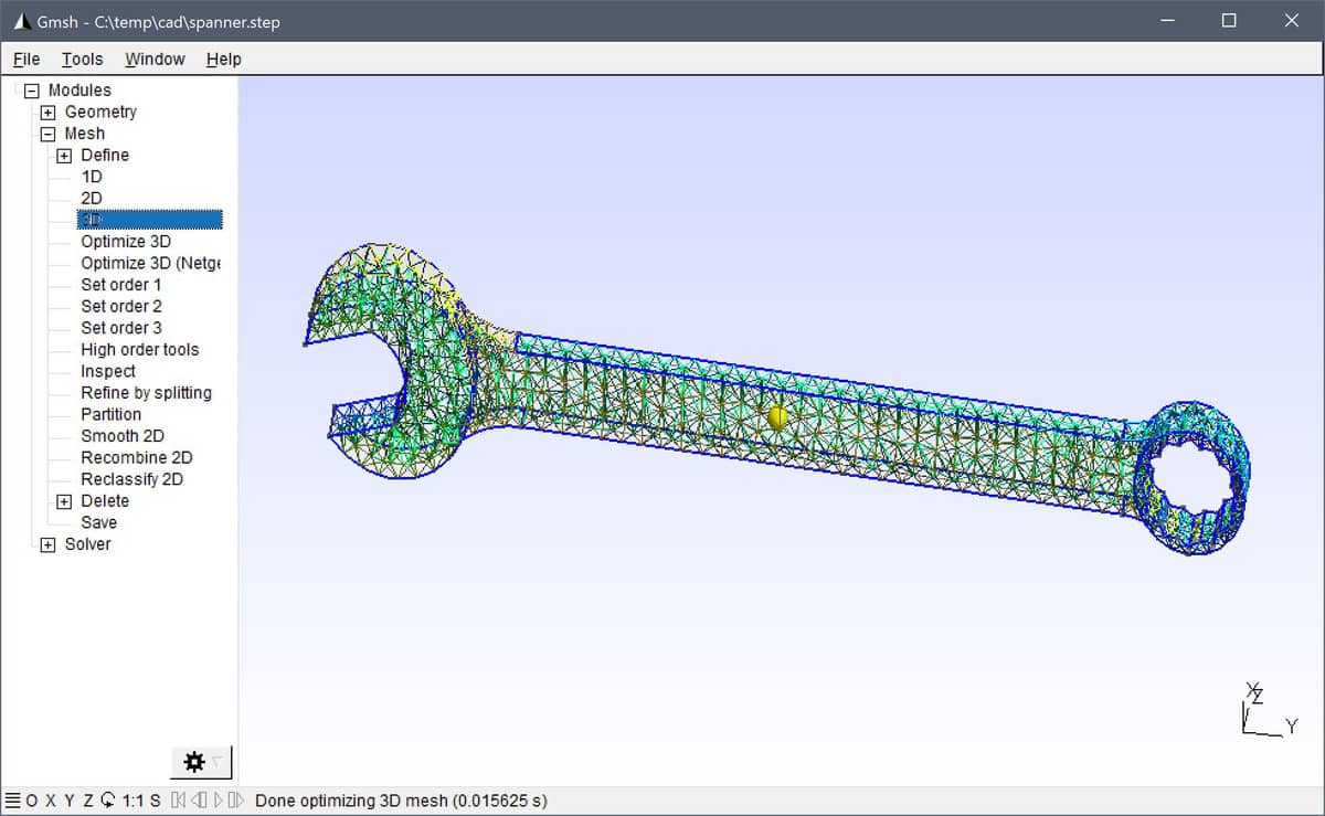 CAD File Import, Mesh, and Grid Generation with Gmsh