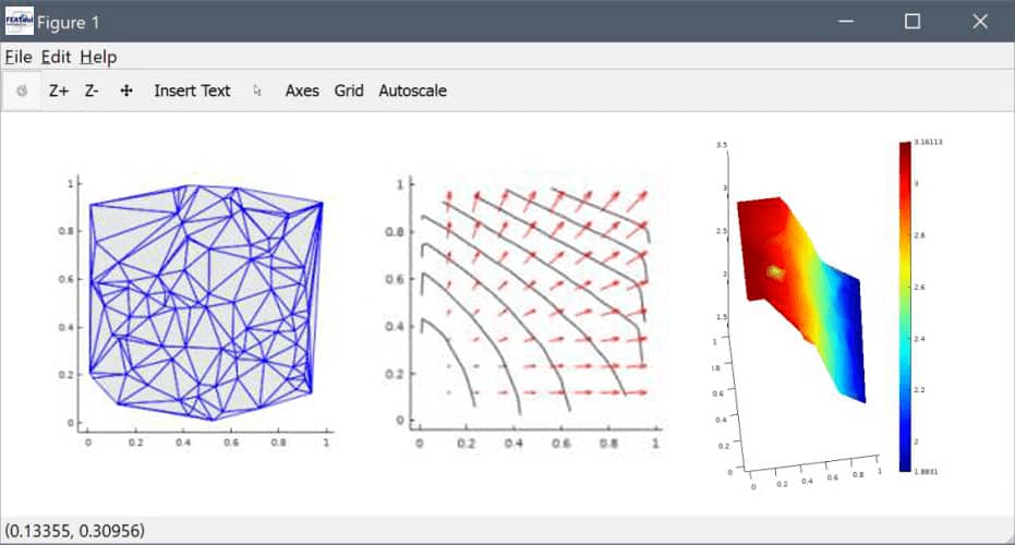 MATLAB unstructured grid and data visualization with FEATool Multiphysics